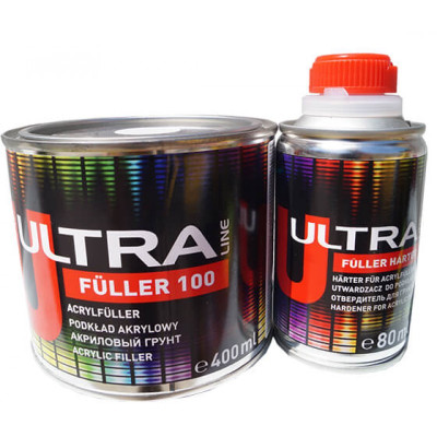 Акриловый грунт серый (0,4л + отв. 0,08л) NOVOL 5+1 Ultra Line Fuller100 (арт. 99312\99510)